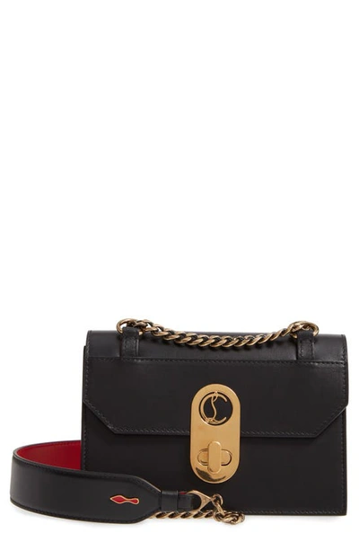 Shop Christian Louboutin Mini Elisa Calfskin Leather Shoulder Bag In Black