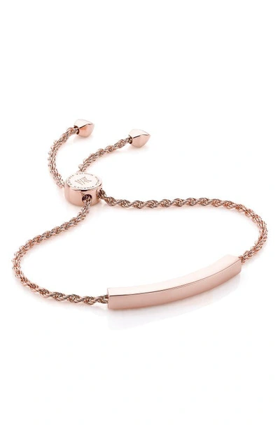 Shop Monica Vinader Linear Friendship Chain Bracelet In Rose Gold