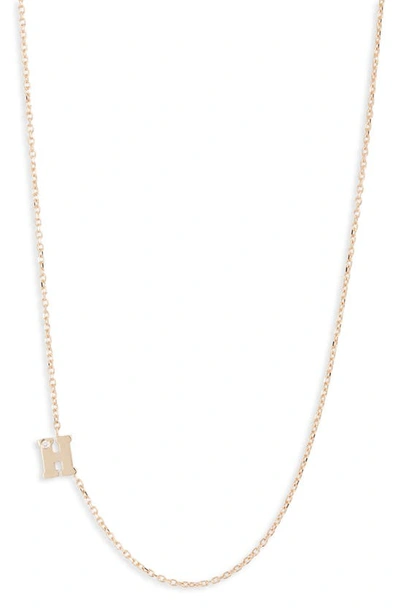 Shop Anzie Diamond Initial Necklace In H