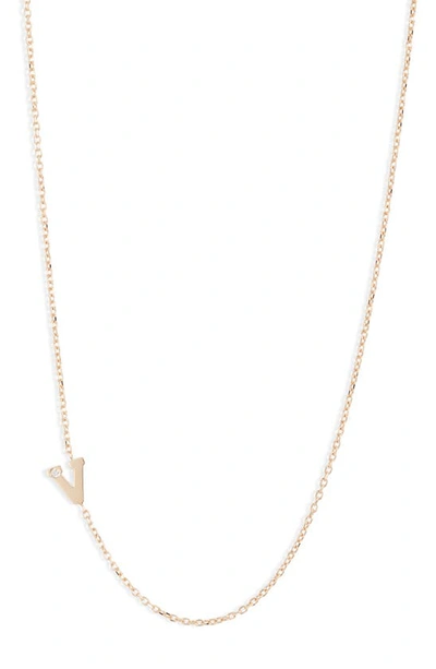 Shop Anzie Diamond Initial Necklace In V