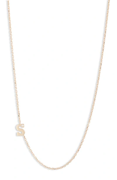 Anzie Diamond Initial Necklace In Initial S