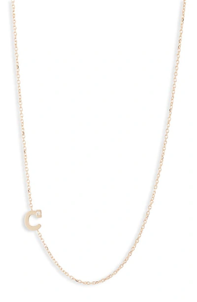 Anzie Diamond Initial Necklace In C