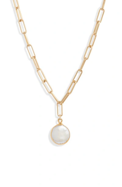 Shop Set & Stones Capri Pendant Necklace In Gold