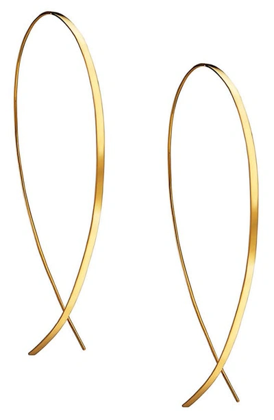 Shop Lana Jewelry Large Flat Upside Down Hoop Earrings In Yellow Gold