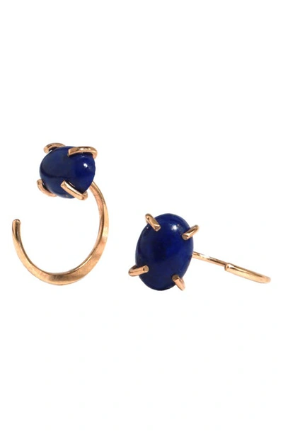 Shop Melissa Joy Manning Lapis Lazuli Earrings In Yellow Gold