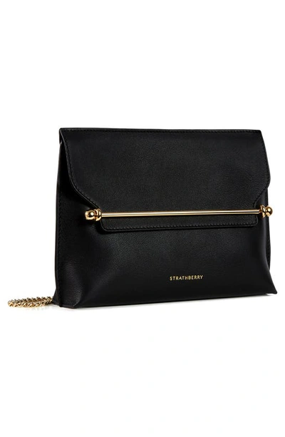 Shop Strathberry Stylist Leather Shoulder Bag In Black