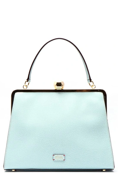 Shop Frances Valentine Jackie Leather Bag In Light Blue