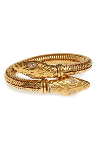 Shop Gas Bijoux Cobra Bracelet In Gold