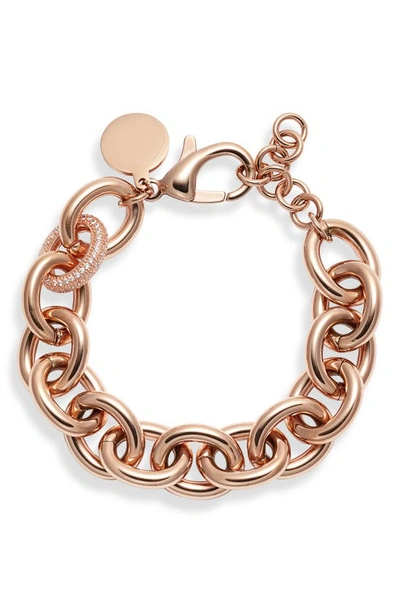 Shop Knotty Chunky Chain Bracelet In Rose Gold