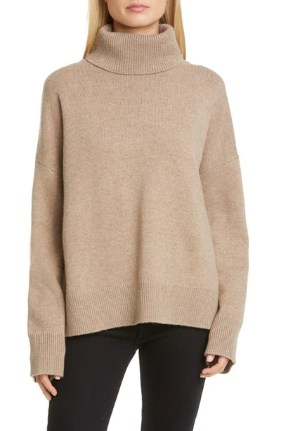 Shop Co Bell Sleeve Wool & Cashmere Sweater In Taupe