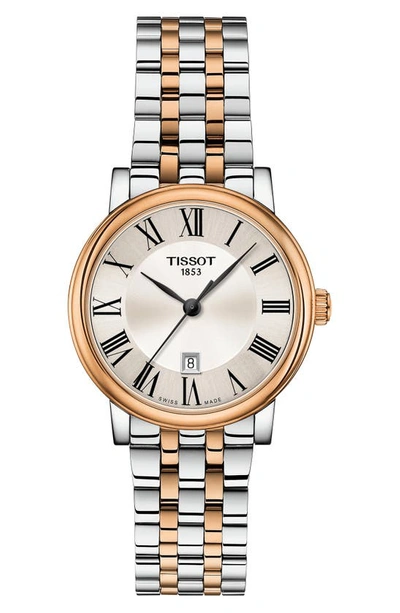 Shop Tissot T-classic Carson Watch, 30mm In Silver/ Rose Gold