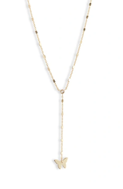 Shop Jennifer Zeuner Bailey Y-necklace In Yellow Vermeil