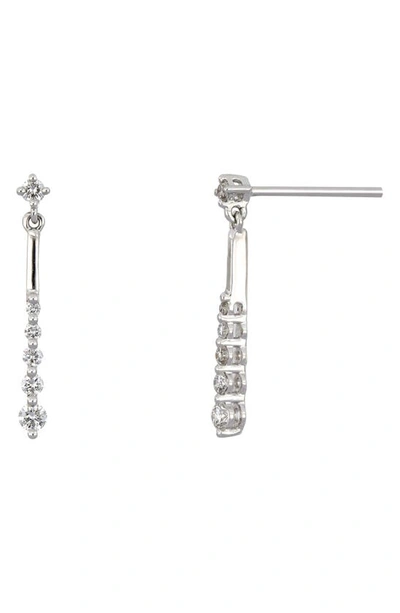 Shop Bony Levy Linear Diamond Earrings In White Gold/ Diamond