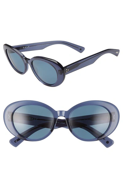 Shop Salt Courtney 54mm Polarized Cat Eye Sunglasses In Indigo Blue/ Denim