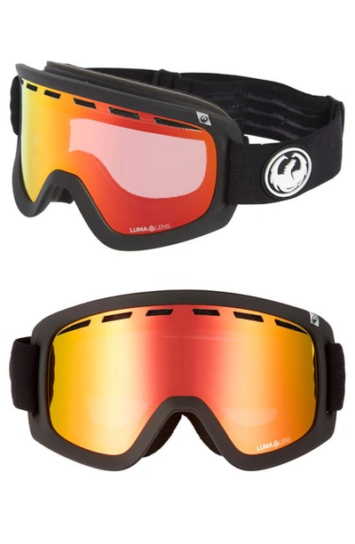 Shop Dragon D1 Otg Snow Goggles With Bonus Lens In Black/ Redion Rose