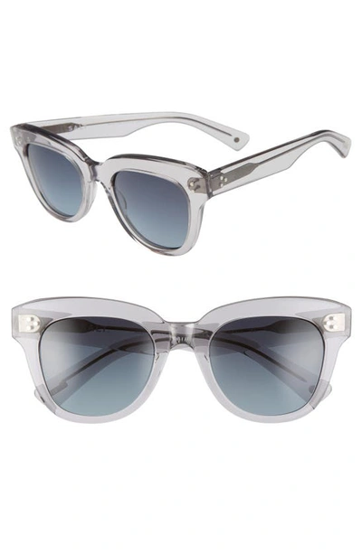 Shop Salt Sophia 52mm Polarized Square Sunglasses In Smoke Grey/ Denim