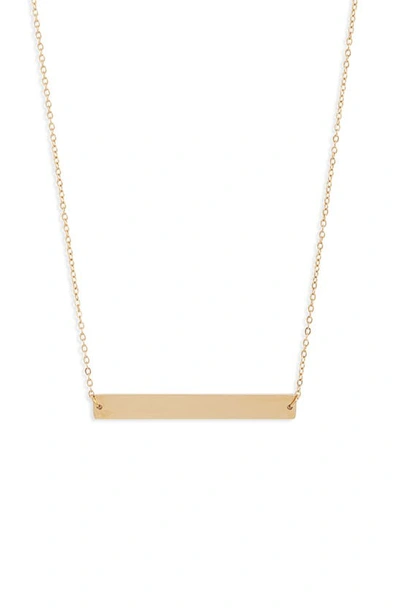 Shop Knotty Bar Necklace In Gold