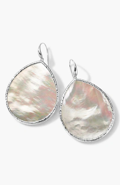 Shop Ippolita 'polished Rock Candy' Large Teardrop Earrings In Silver/ Mother Of Pearl