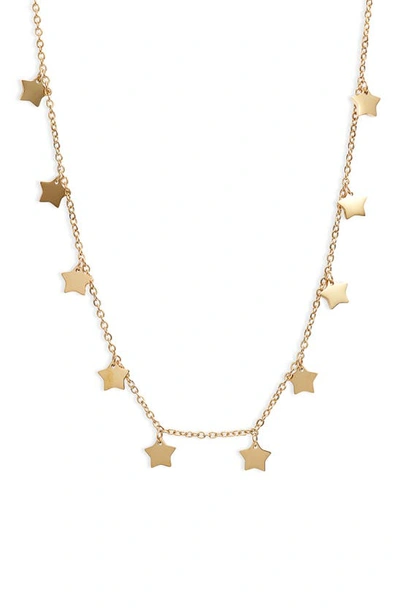 Shop Knotty Stars Charm Necklace In Gold