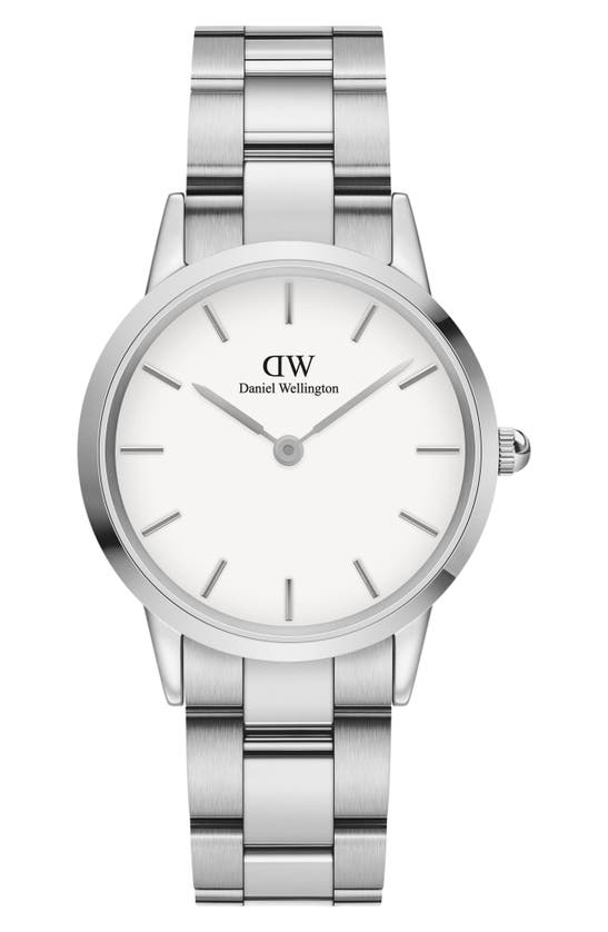 Ledig Afdeling Temmelig Daniel Wellington Iconic Bracelet Watch, 32mm In Eggshell White/ Silver |  ModeSens
