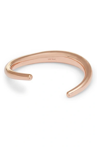 Shop Knotty Horn Shape Cuff Bracelet In Rose Gold