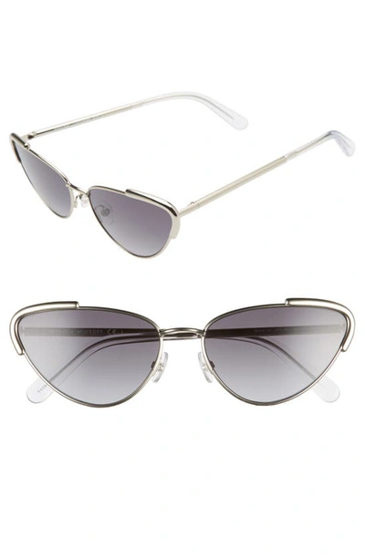 Shop Rebecca Minkoff Indio1 59mm Cat Eye Sunglasses In Palladium/ Grey