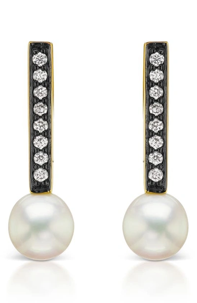 Shop Sorellina Diamond Pavé Stud Earrings In White