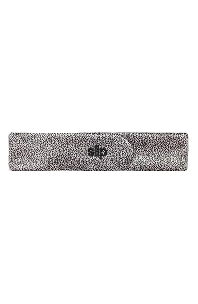 Shop Slip Pure Silk Glam Hair Band In Leopard