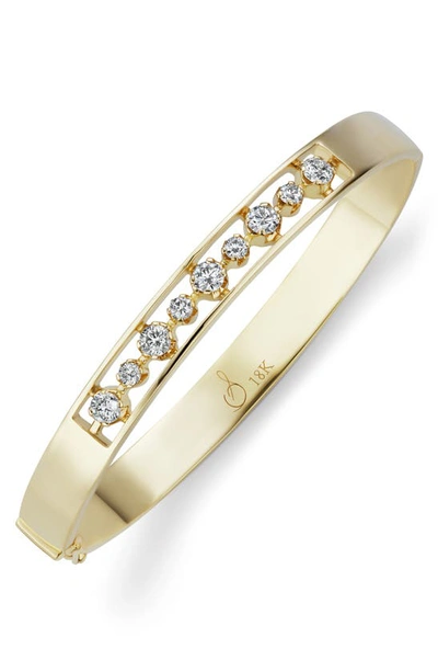 Shop Sorellina Otto Diamond Hinge Bangle Bracelet In Yellow Gold