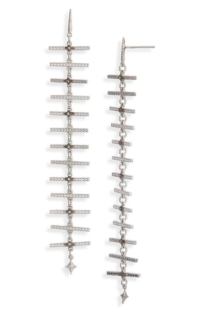 Shop Armenta New World Linear Earrings In Silver