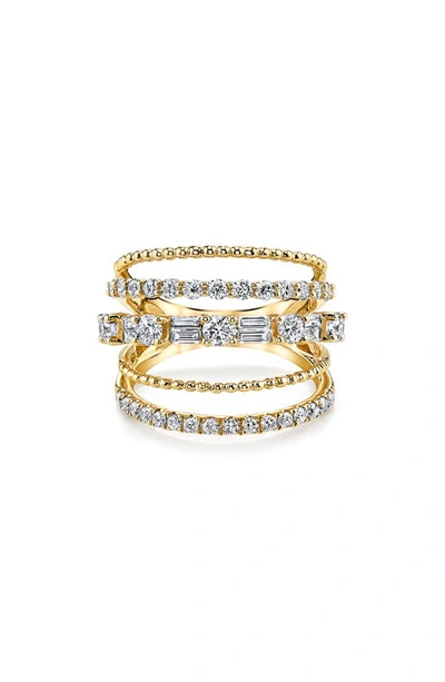 Shop Shay 5-row Mixed Diamond Ring