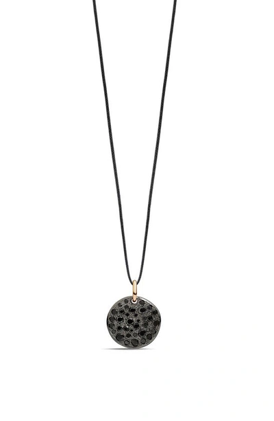 Shop Pomellato Sabbia Diamond Necklace Enhancer In Rose Gold/ Black Diamond