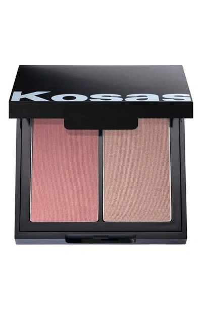 Shop Kosas Color & Light Intensity Powder Blush & Highlighter Palette In Longitude Zero