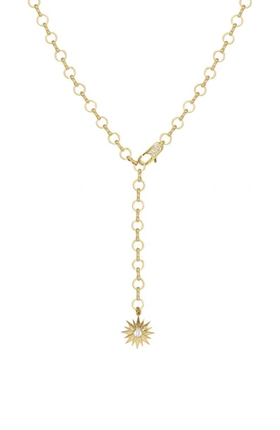 Shop Ettika Starburst Lariat Necklace In Gold