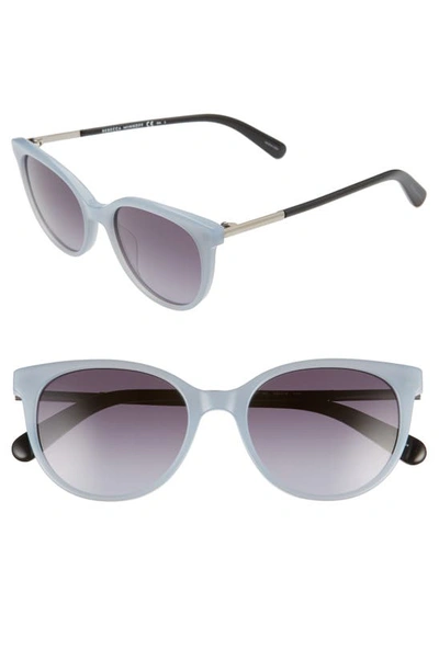 Shop Rebecca Minkoff Rebeccca Minkoff Indio 52mm Gradient Cat Eye Sunglasses In Blue/ Dark Grey