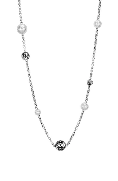 Shop John Hardy Classic Chain Hammered Silver Sautoir Necklace