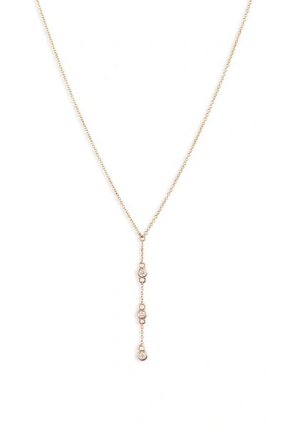 Shop Dana Rebecca Designs Lulu Jack Diamond Y-necklace In Yellow Gold/ Diamond