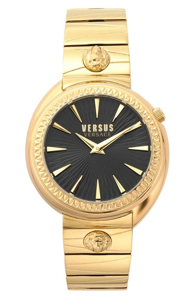 Shop Versus Tortona Bracelet Watch, 38mm In Gold/ Black/ Gold