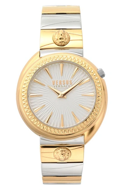 Shop Versus Tortona Bracelet Watch, 38mm In Gold/ White/ Gold