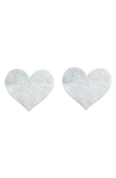Shop Bristols 6 Nippies Heart Nipple Covers In White