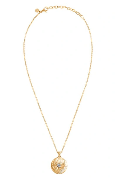 Shop John Hardy Lahar Pendant Necklace With Diamonds In Gold
