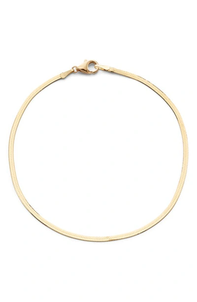 Lana Jewelry Liquid Gold 14k Gold Herringbone Chain Bracelet In Yellow Gold