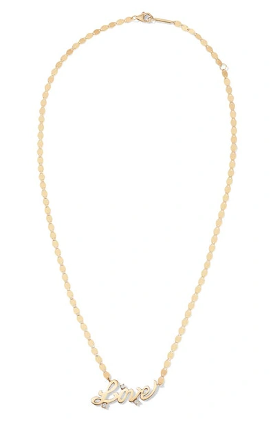 Shop Lana Jewelry Love Diamond Necklace In Yellow Gold