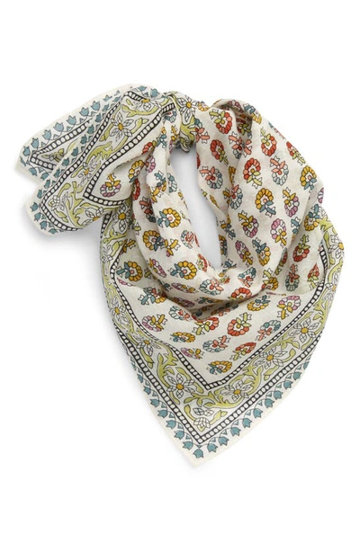 Shop Madewell Organic Cotton Bandana In Antique Cream Multi