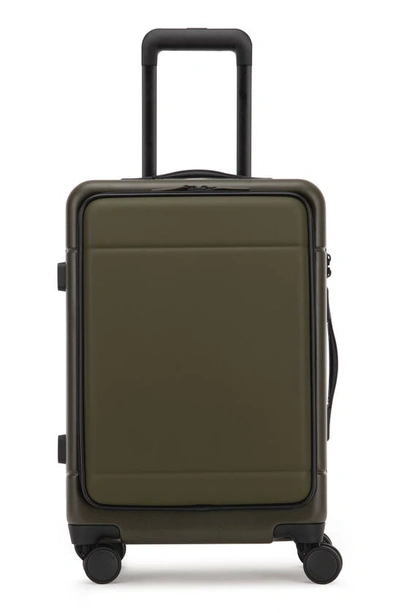 Shop Calpak Hue 22-inch Front Pocket Carry-on Suitcase In Moss
