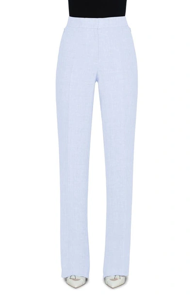 Shop Akris Carl Double Face Linen & Wool Crepe Pants In Ice