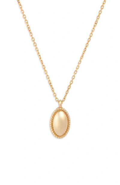 Shop Jennie Kwon Designs Oval Pendant Necklace In Yellow Gold