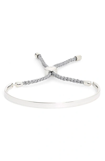 Shop Monica Vinader Fiji Friendship Bracelet In Silver/ Silver