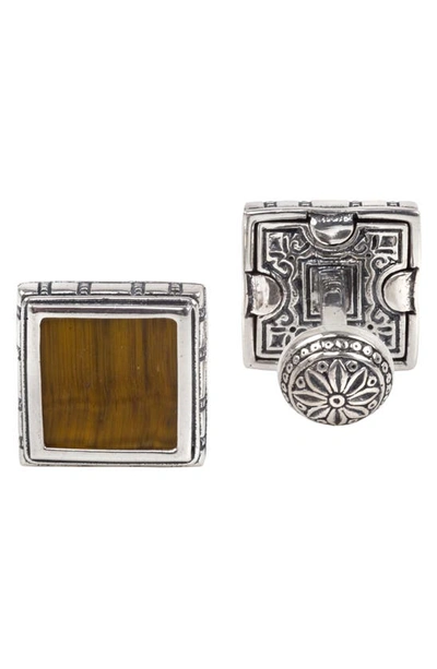Shop Konstantino Perseus Spinel Cuff Links In Silver