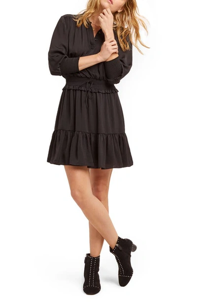 Shop Rebecca Minkoff Chloe Ruffle Minidress In Black